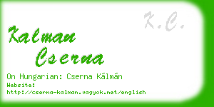 kalman cserna business card